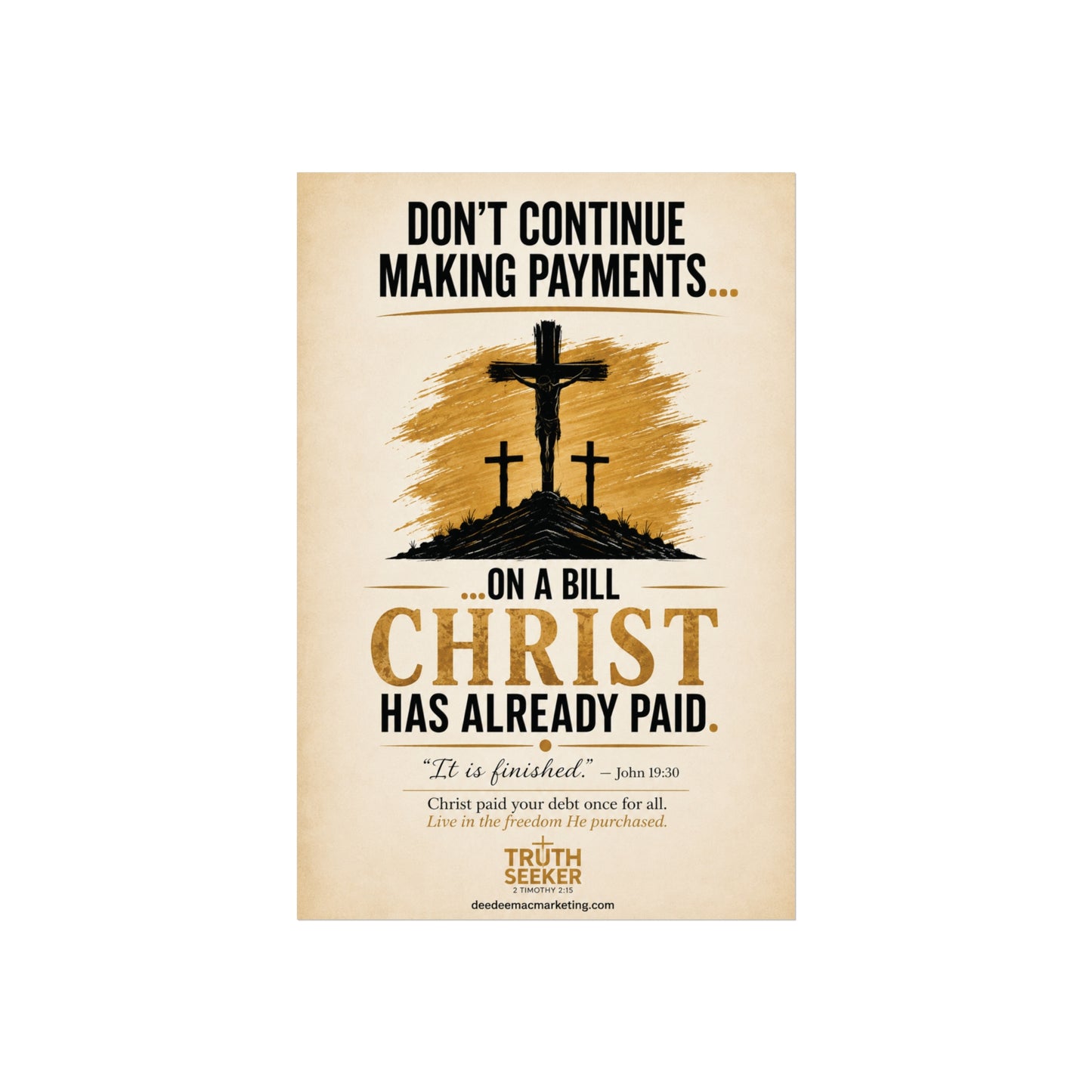 Paid in Full™ Fine Art Print | John 19:30 | Truth Seeker Signature Collection