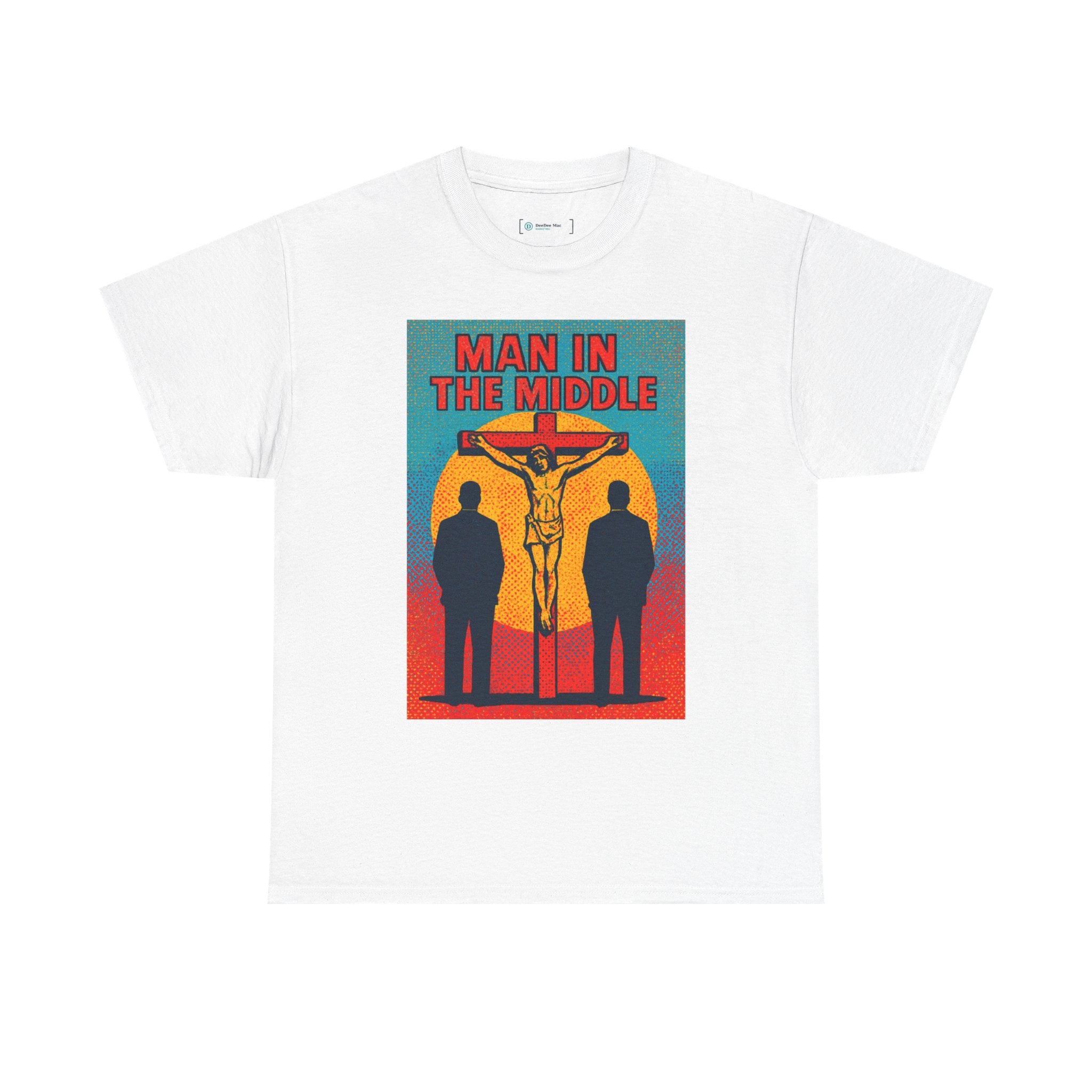Man in the Middle T-Shirt — Christian Faith Cross Tee (Truth Seeker)