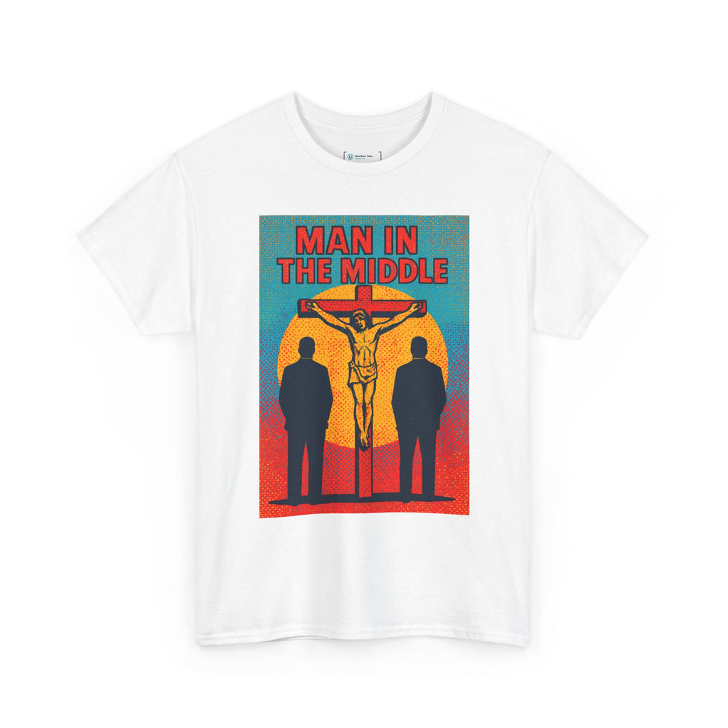 Man in the Middle T-Shirt — Christian Faith Cross Tee (Truth Seeker)