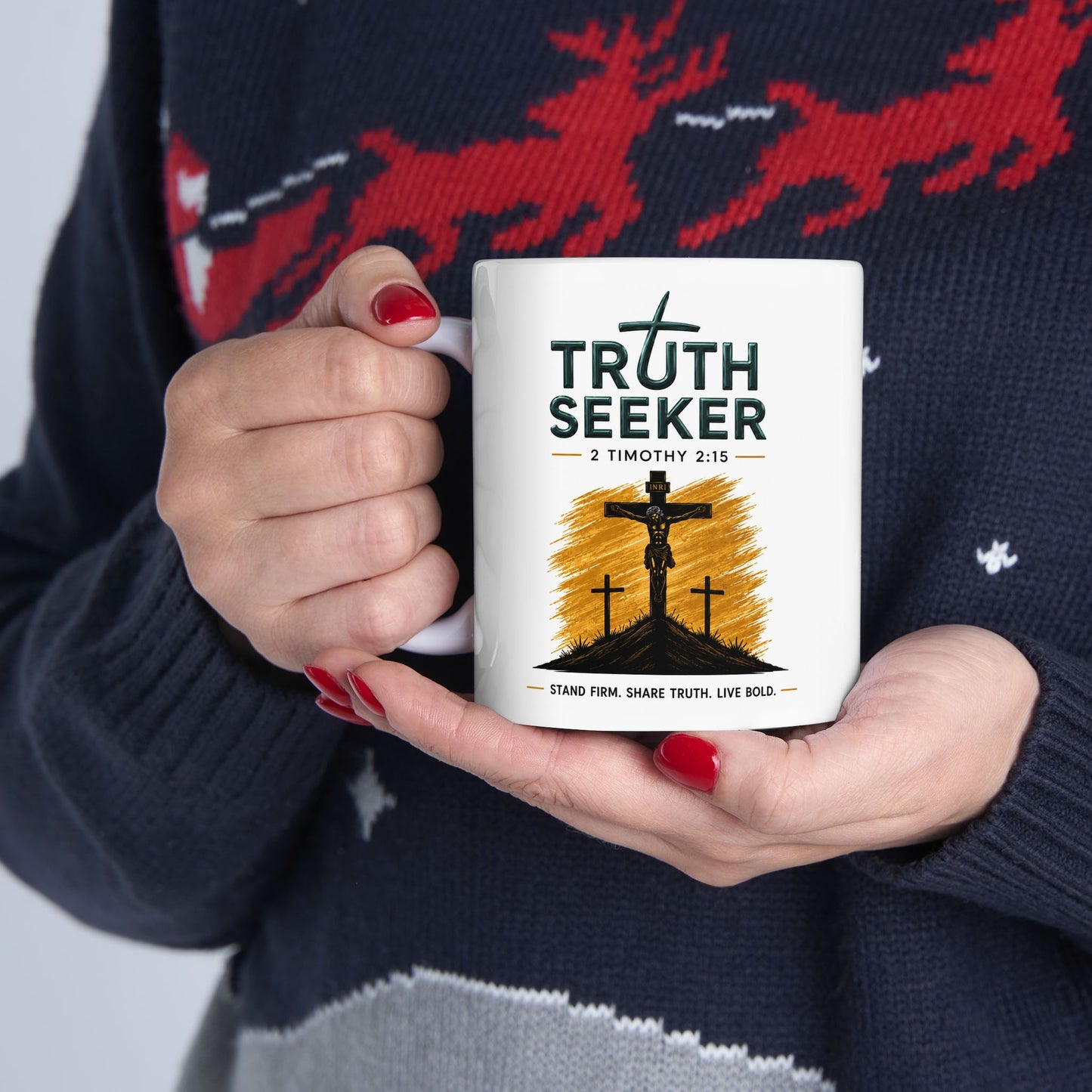 Truth Seeker™ Ceramic Mug – "Christ Has Already Paid" Christian Coffee Mug (11oz & 15oz)
