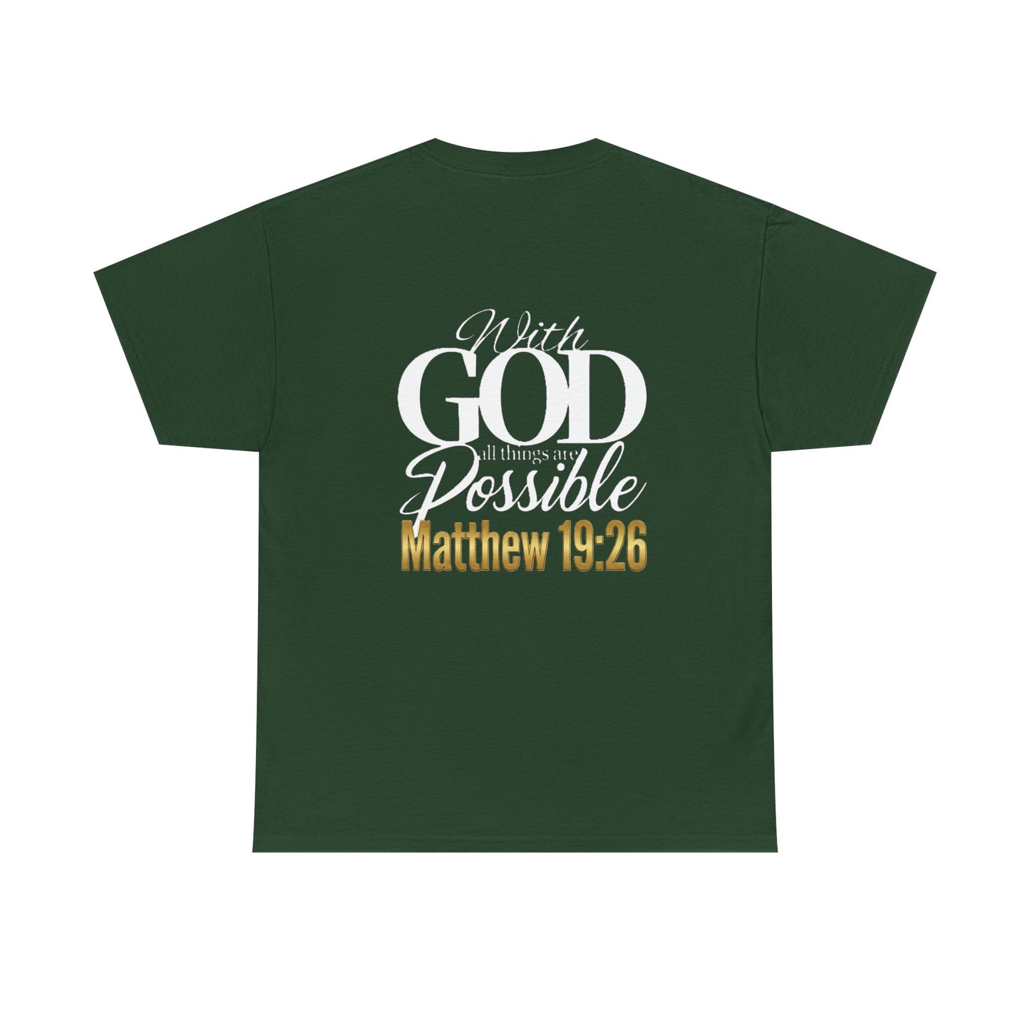 Truth Seeker “With God All Things Are Possible” Matthew 19:26 Faith T-Shirt