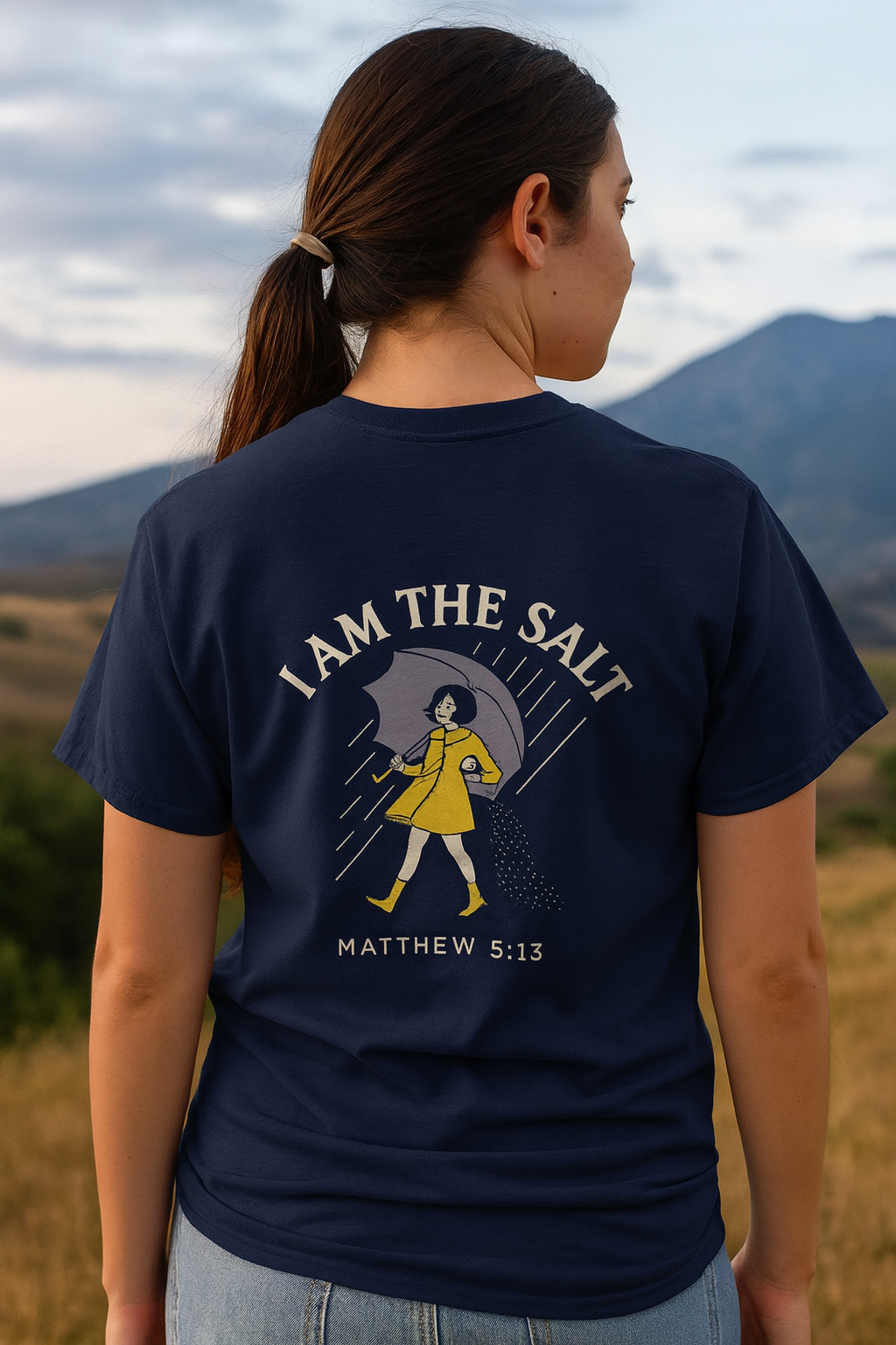 T-Shirt — "I Am the Salt" Raincoat Girl Graphic Tee