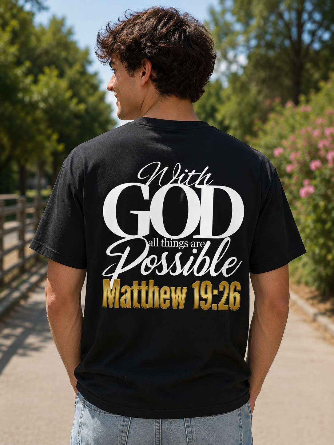 Truth Seeker “With God All Things Are Possible” Matthew 19:26 Faith T-Shirt