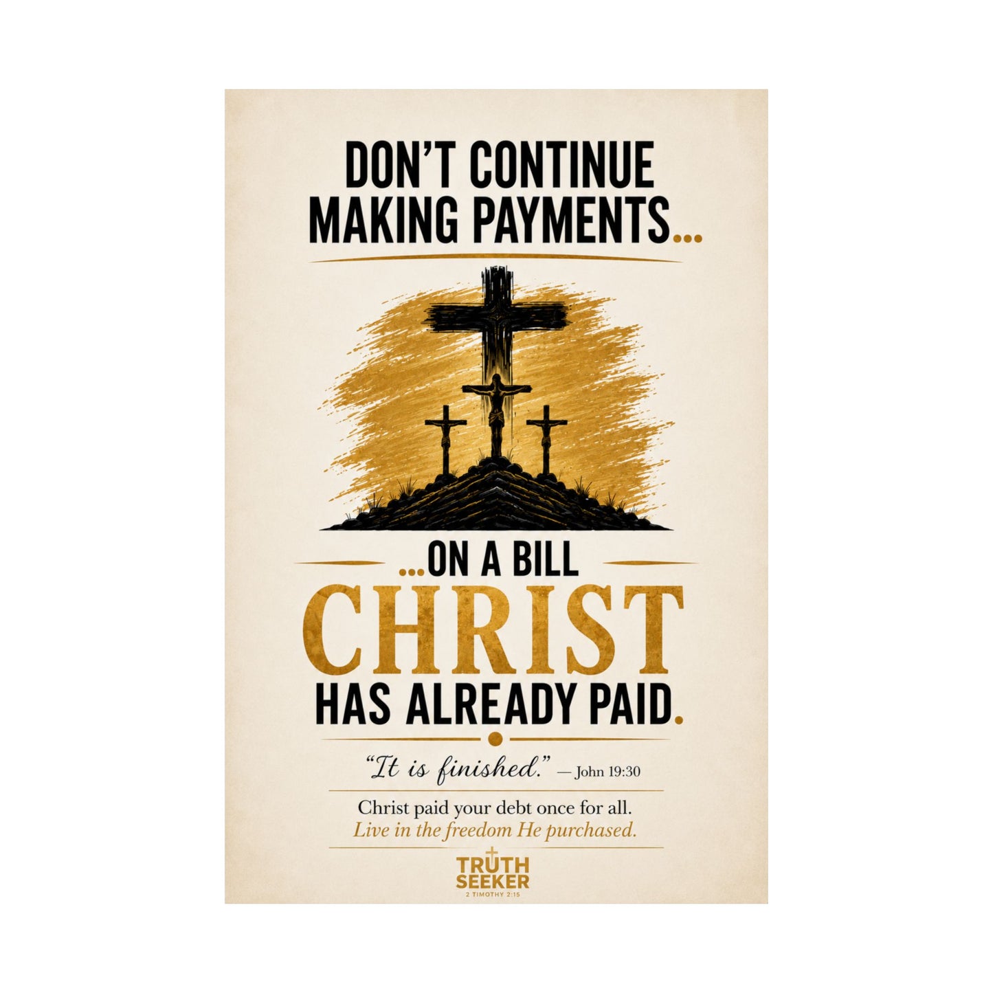 Paid in Full™ | Christian Wall Art | Truth Seeker Signature Collection