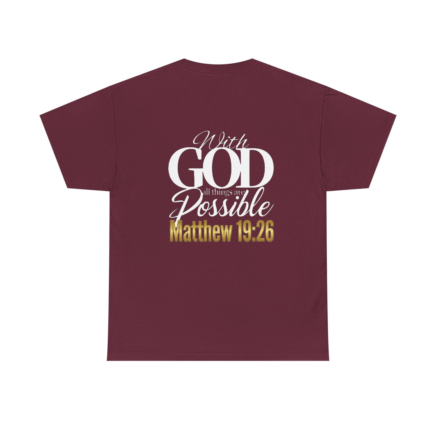 Truth Seeker “With God All Things Are Possible” Matthew 19:26 Faith T-Shirt
