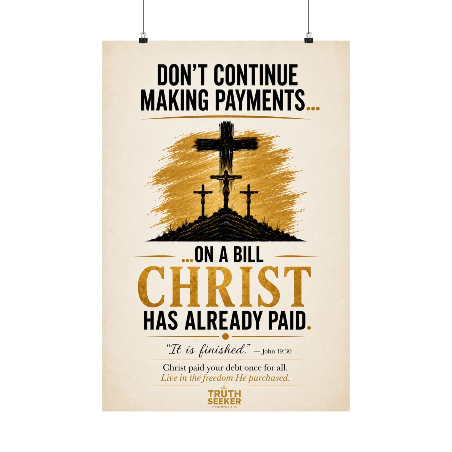 Paid in Full™ | Christian Wall Art | Truth Seeker Signature Collection