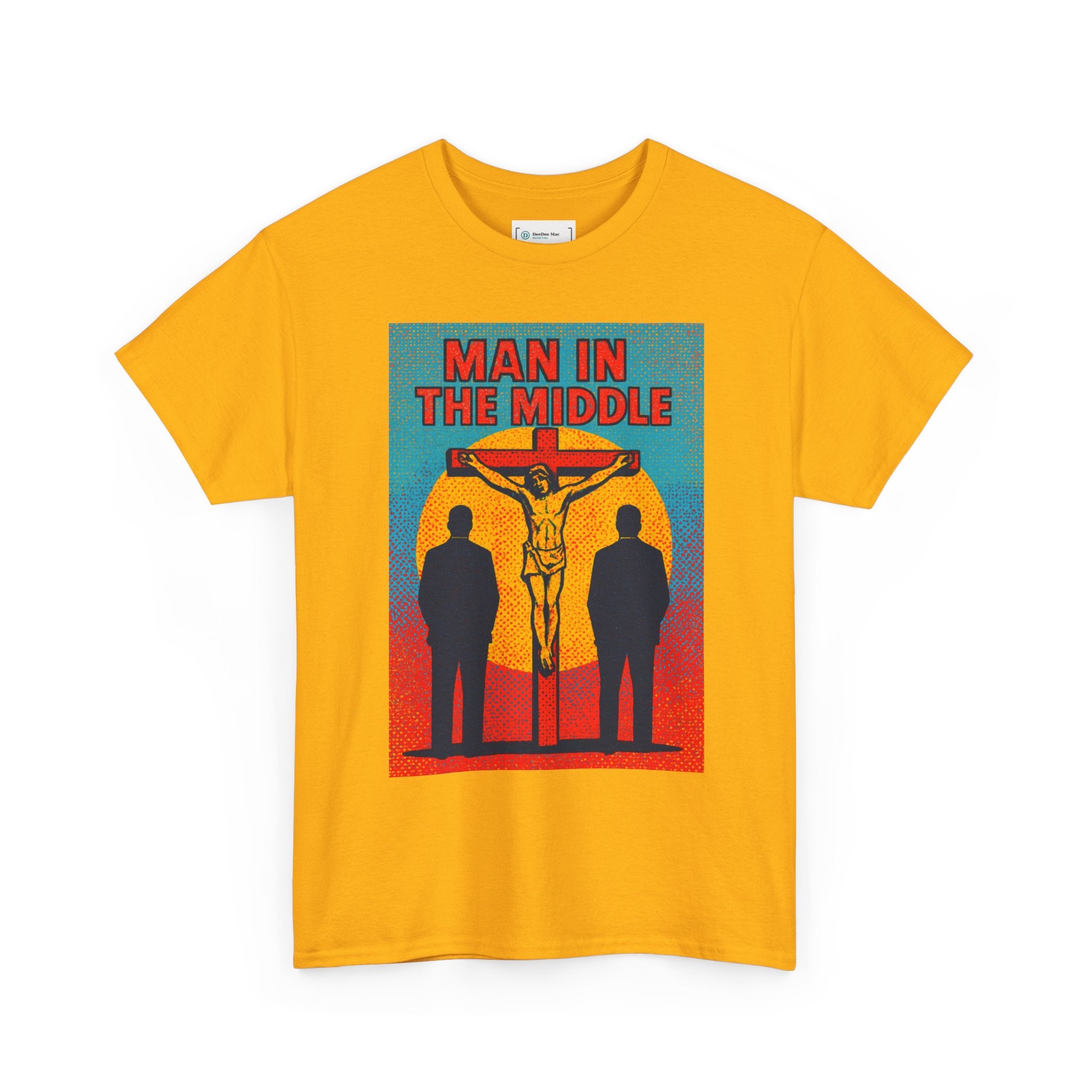 Man in the Middle T-Shirt — Christian Faith Cross Tee (Truth Seeker)