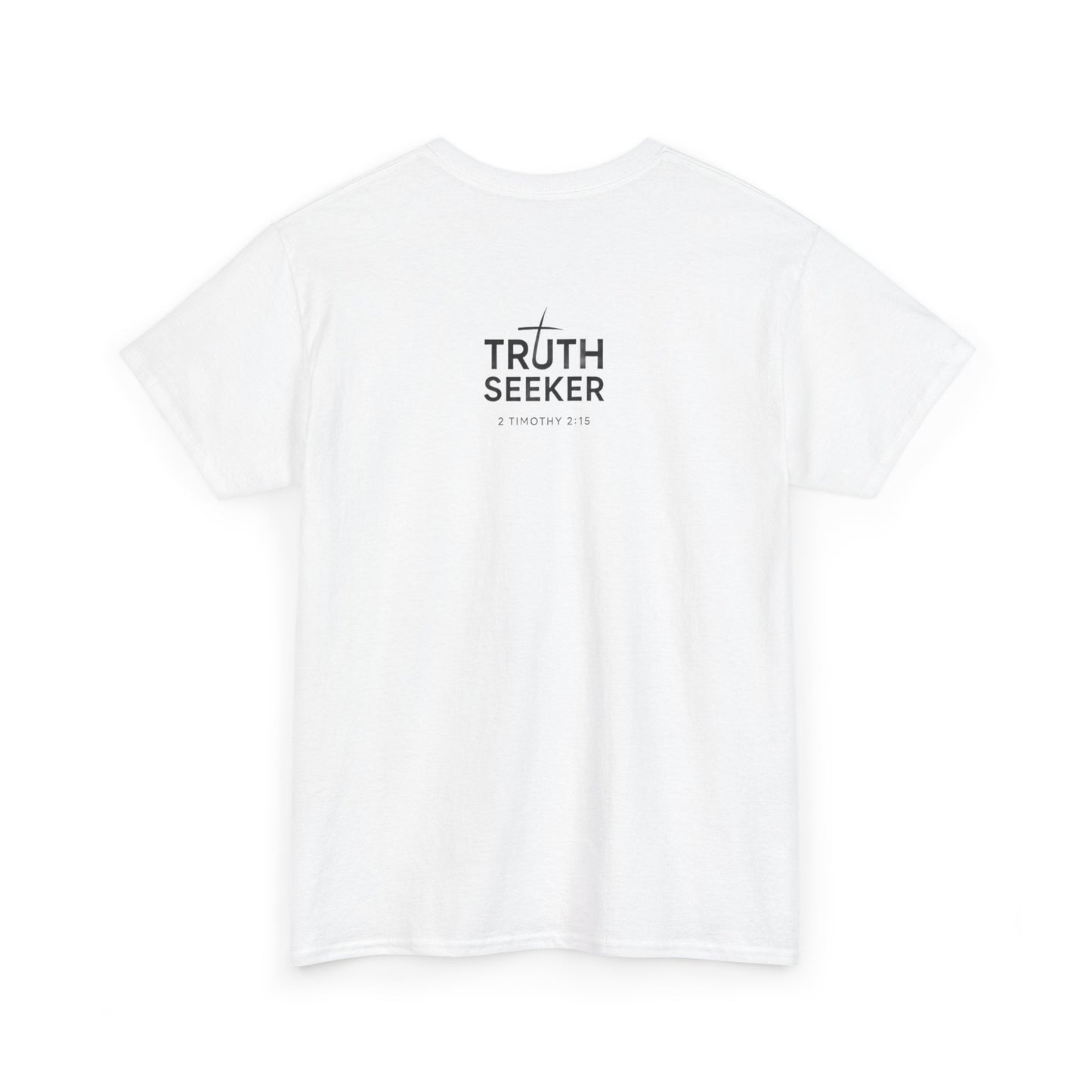 Man in the Middle T-Shirt — Christian Faith Cross Tee (Truth Seeker)