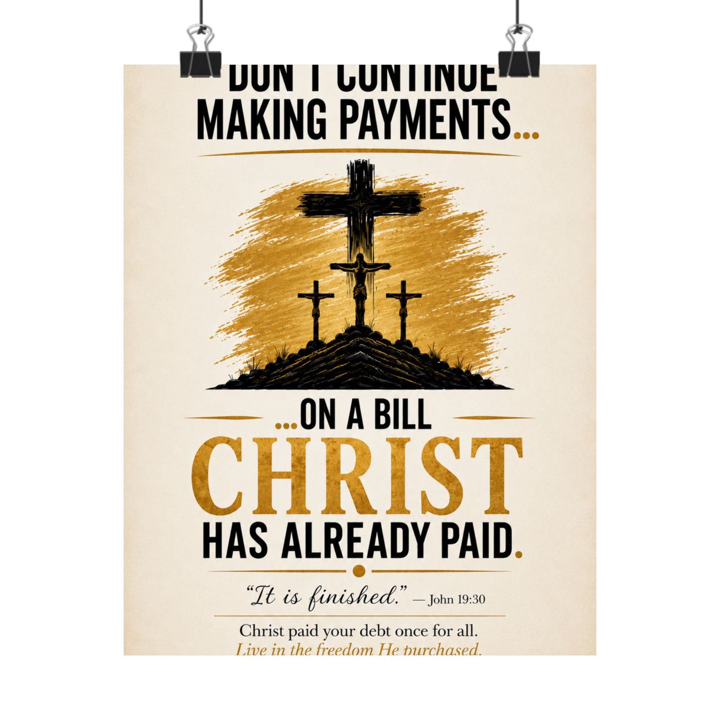 Paid in Full™ | Christian Wall Art | Truth Seeker Signature Collection