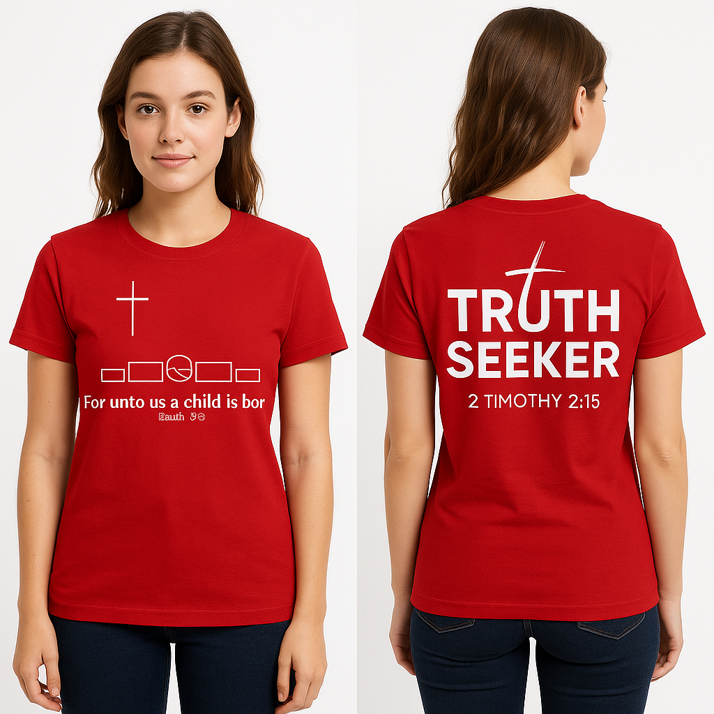 “For Unto Us a Child Is Born” — Bethlehem Star Christmas Tee (Truth Seeker Collection)