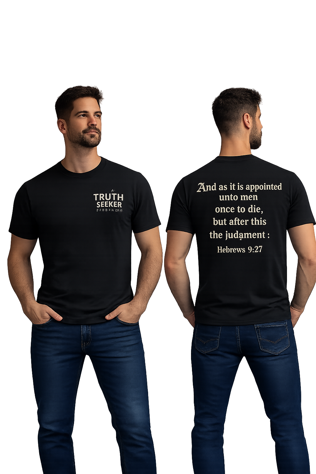 Truth Seeker™ Black Tee – Hebrews 9:27